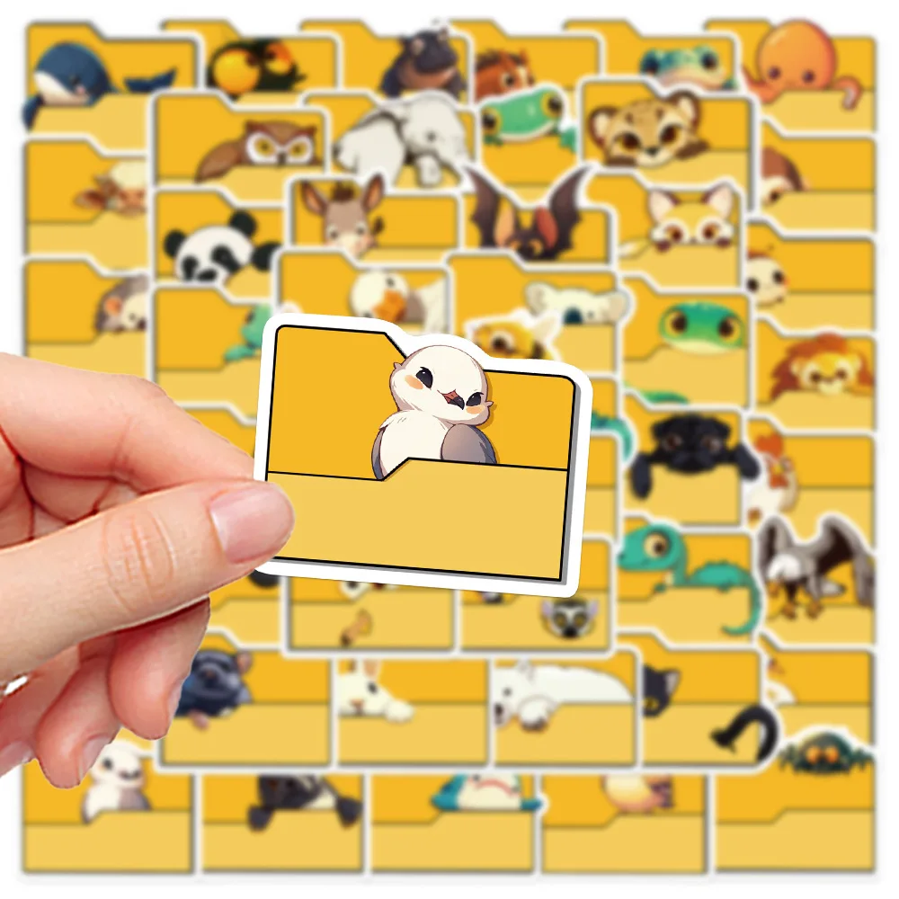 50PCS Cartoon Folder Animal Graffiti Stickers, Decor Luggage, Guitar, Water Bottles, Skateboard Stickers