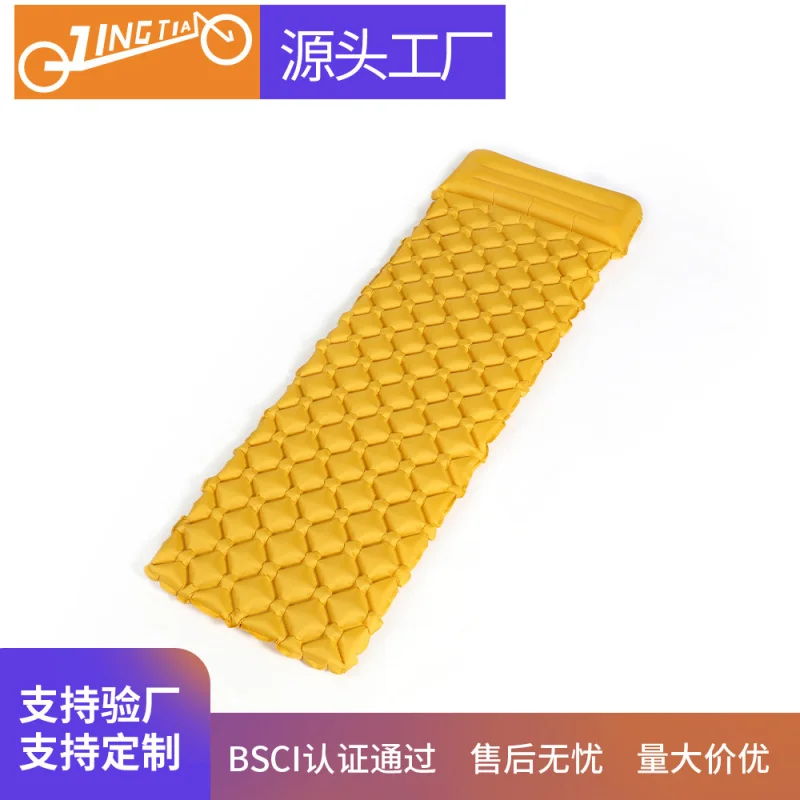 

Portable Camping Sleeping Pad Inflatable Double Person Air Mattress Moisture Proof Waterproof Outdoor Tent Mat Foldable Travel H