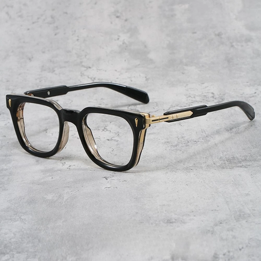 ENTITY  New Wide-Rim Glasses Decorative Acetate Blue light filter Pure Titanium Optical Prescription Eyeglasses Frame Men Lenses