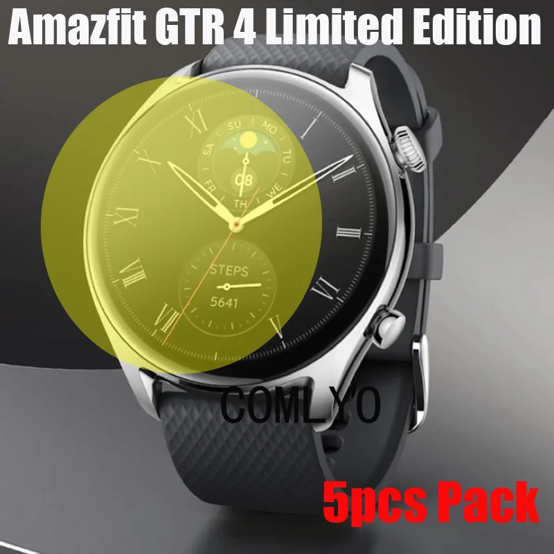 

5 шт. мягкая пленка для Amazfit GTR 4 Ограниченная серия защита для экрана ТПУ гидрогелевые нетонкие HD пленки против царапин