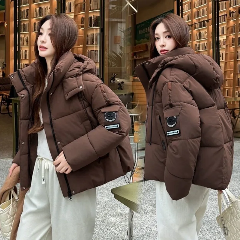 Women's Winter Cotton Coat New Fashion Thicken Warm Zipper Hooded Coat Winter Coat Women Puffer Jacket Women Parka Mujer