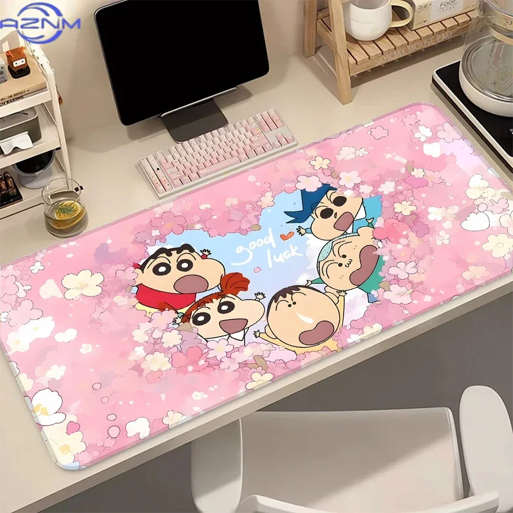 C-Crayon Shin-Chan Anime Extended Large Gaming Mouse Pad, Non-Slip Rubber Base Desk Mat for PC Computer Home Office