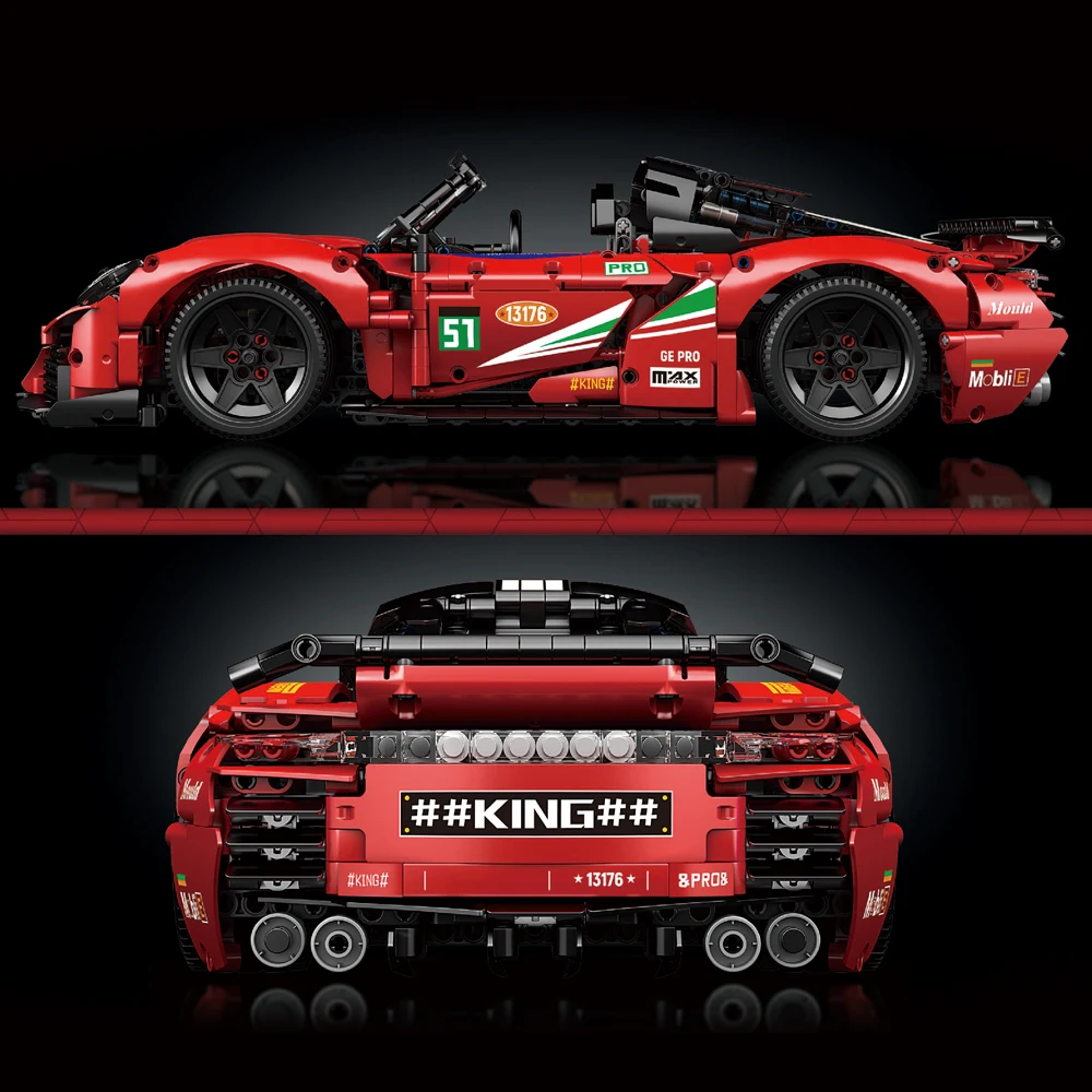 MOULD KING 13176  Technical Motorized Super Sports Car RC Toy Model Building Blocks Bricks Puzzle Toy Kid Birthday Gifts