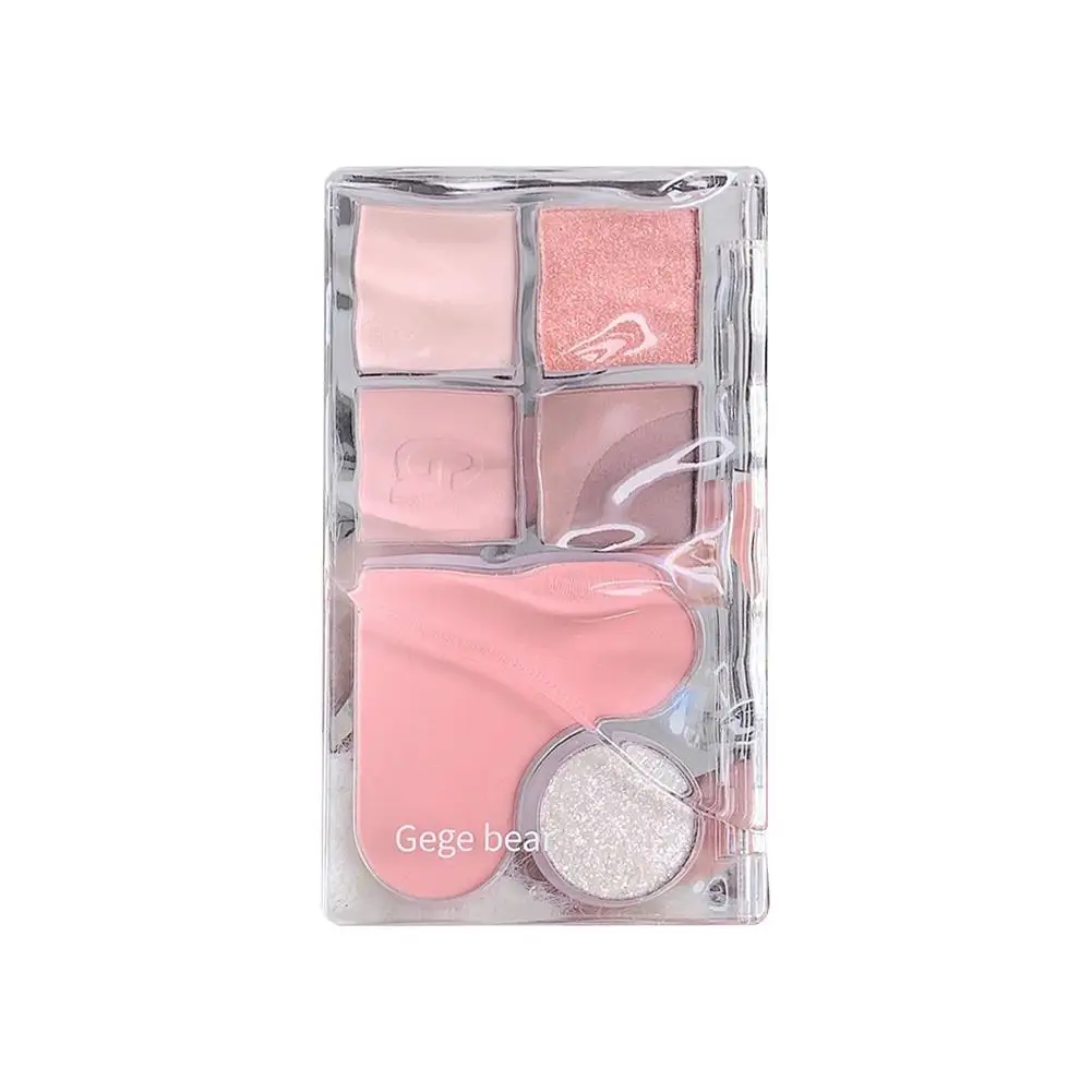 Paleta de sombras de ojos de 6 colores, pigmentos de ojos nacarados, sombra de ojos mate, paleta de ojos brillante, Q8S5