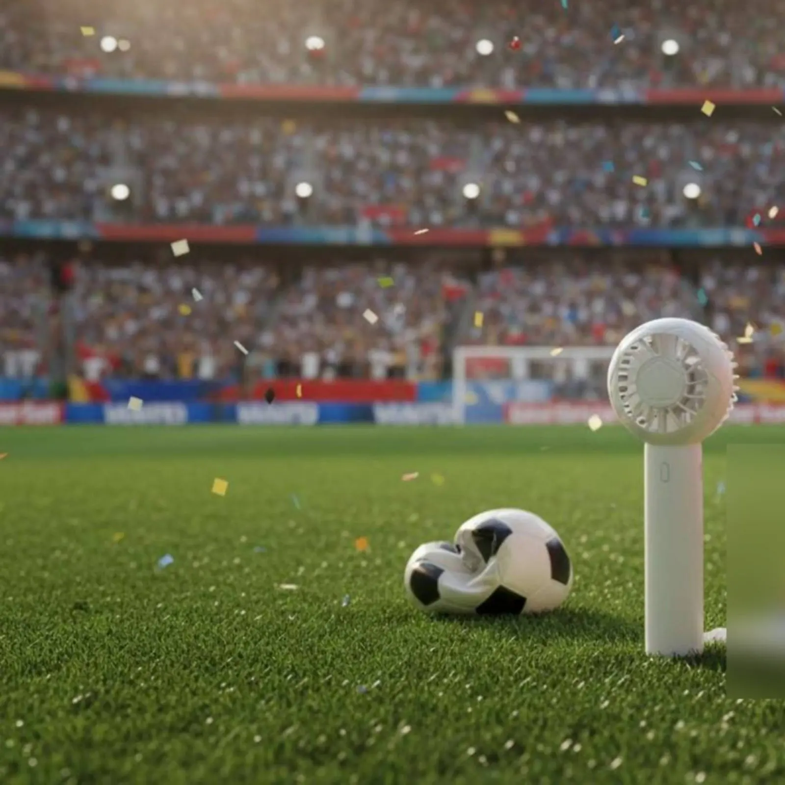 

Soccer Ball Handheld Fan Quiet Soccer Ball Fan Cooling Gadget 3-Speed Portable Device Long Battery Life for Travel