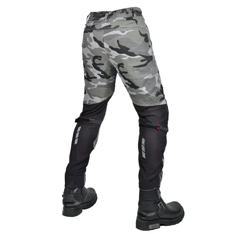 Summer Riding Knight Jeans With Protect Gear Pocket Net Motorcycle Pants  Pantalones Motocicleta Hombre Featherbed Jeans Gears