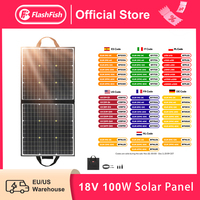 FF Flashfish Solar Panel 50W Solar Charger Foldable 5V USB 18V DC Solar Cell for Charging Solar Generator Phone Outdoor Camping