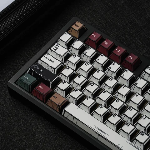 Mechanical Keyboard Comic keycaps Abnt2 Korean Spanish French Japanese Russian German Cherry Profile PBT Keycap ISO Enter 7U DIY