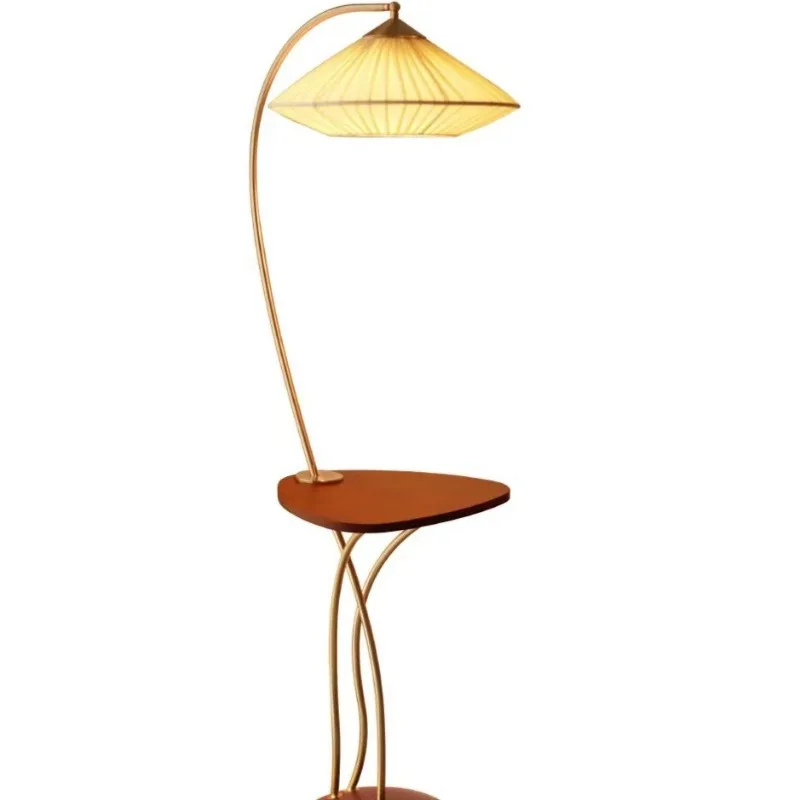 

Medieval floor lamp modern bedroom bedside coffee table retro lamp solid wood