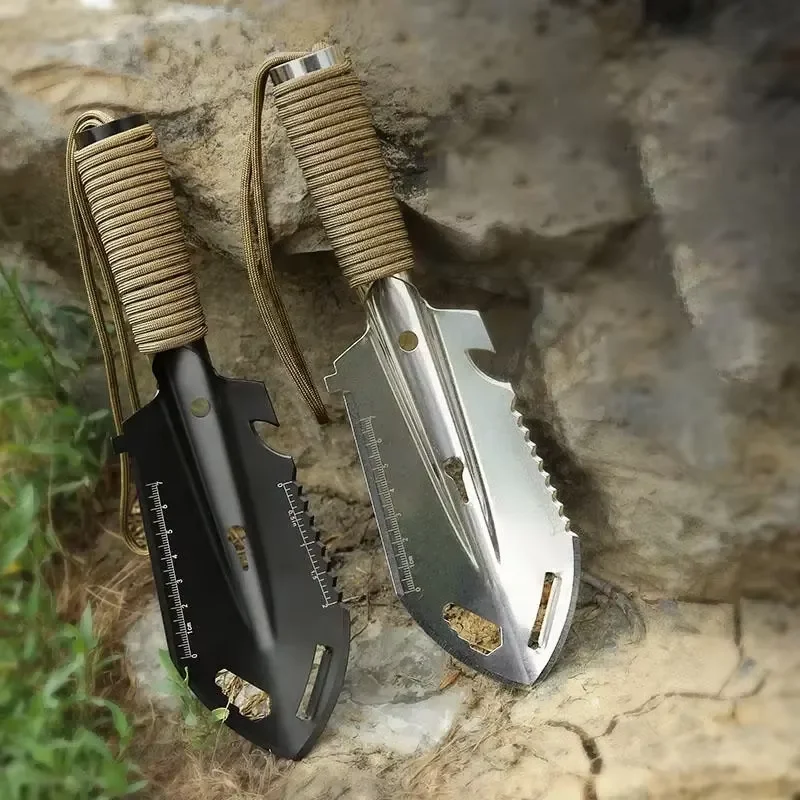 Pala Pinic portátil para camping, herramienta de supervivencia multifuncional para exteriores, equipo de jardín