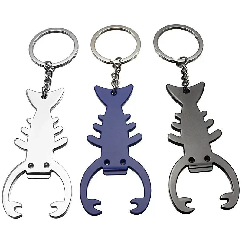 Cartoon Unique Thickened Durable Creative Lobster Bottle Opener Taste Crab Keychain Beer Electroplating Polishing Colorfast