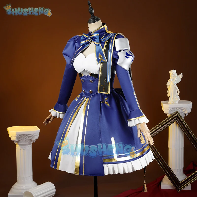 

Honkai Star Rail Fate Saber Cosplay Costume Blue Dress Uniform Outfit Halloween Party for Women Girls Carnival Props
