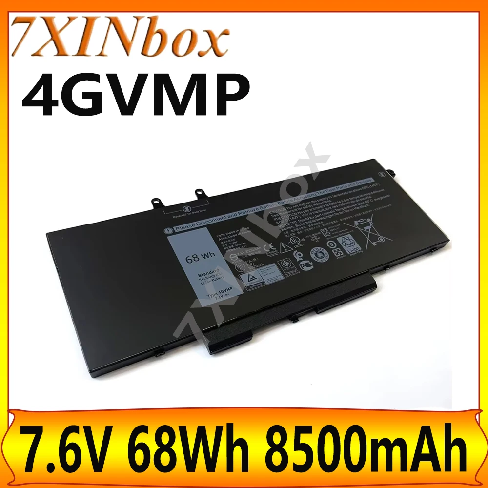 7XINbox 68Wh 4GVMP 1V1XF R8D7N 9JRYT Laptop Battery For Dell Latitude 5400 5410 5500 Precision 3540 3550 7590 2-in-1 Series