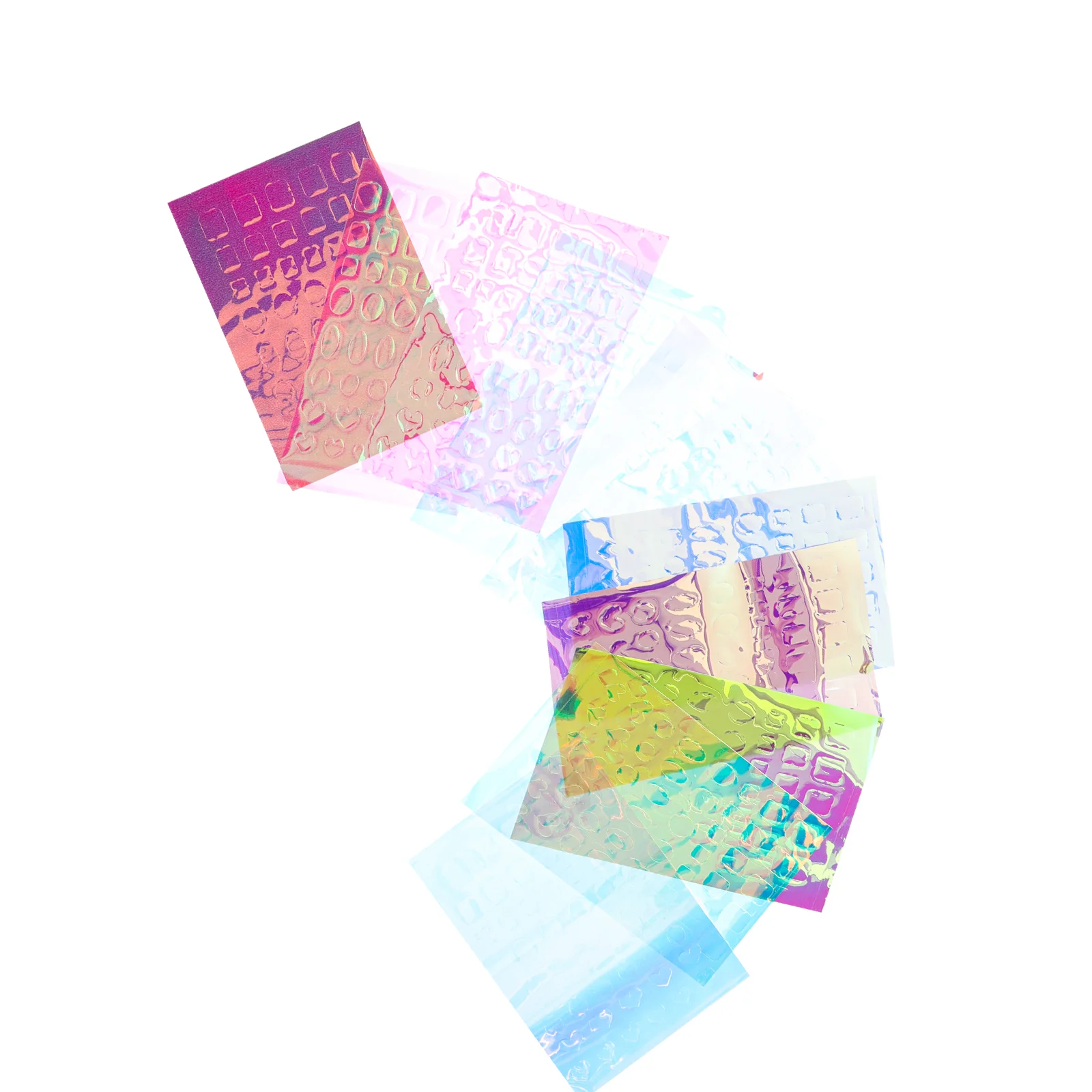 

11 Sheets Creative Nail Decal Stickers Transparent Colorful Decor Sequins Manicure DIY Accessory Boards