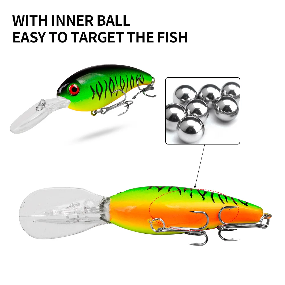 10cm 14.5g Crankbait Long Lip Fishing Lure Floating Bionic Wobbler Crank Bait Artificial Lure Hard Bait 3D Eyes Minnow Bass Bait