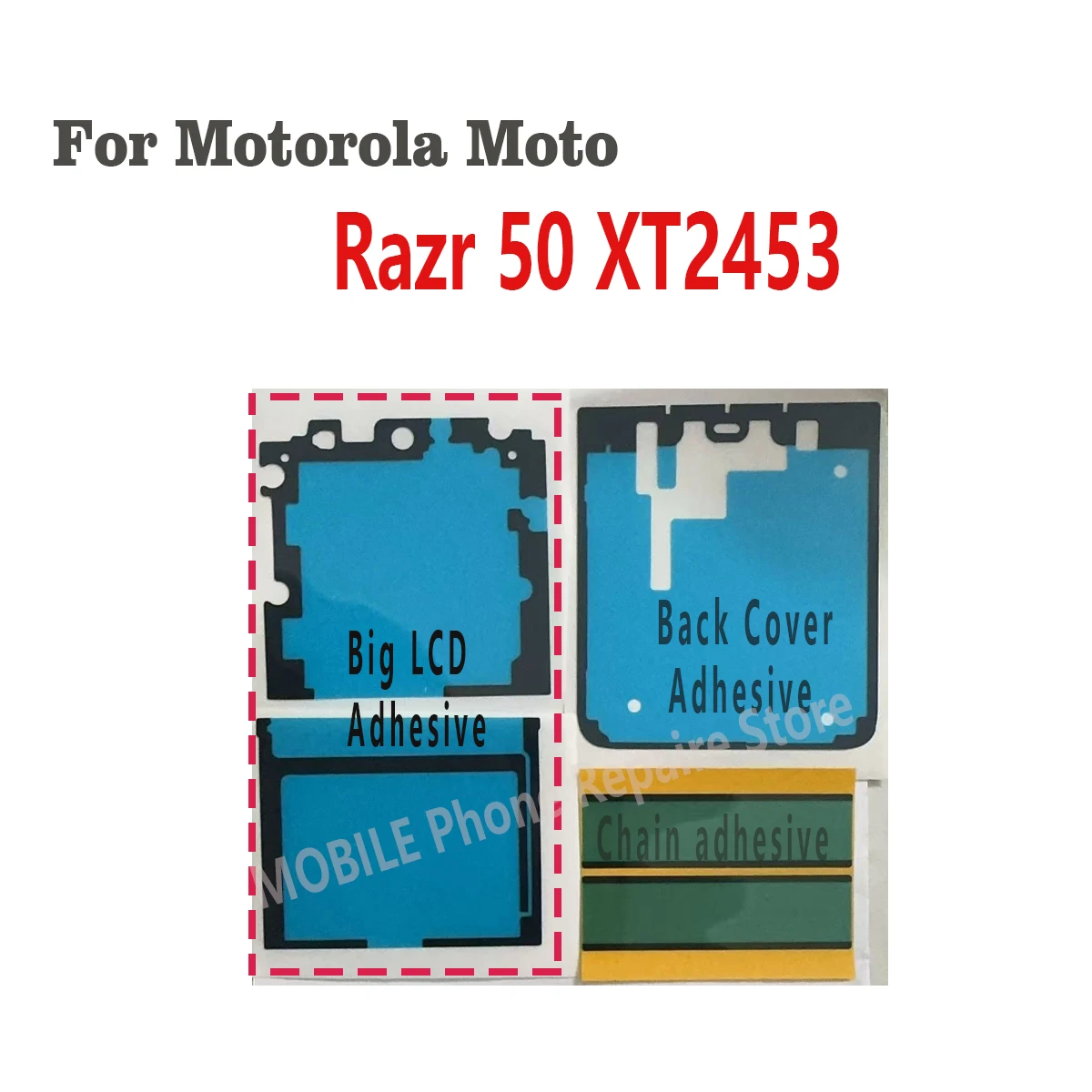 

Оригинальная клейкая наклейка для ЖК-дисплея Motorola Razr 50, крышка батарейного отсека, передняя и задняя часть, ремонт для Motorola Razr 2024 Xt2453