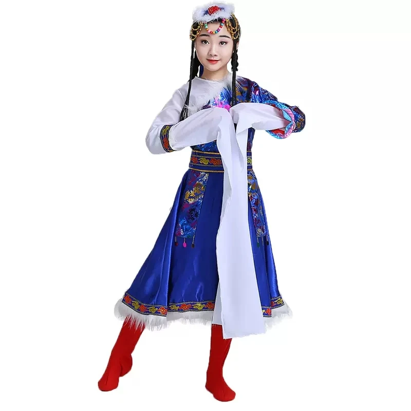 Russian national performance clothes for children modern folk dance clothes for girls and boys Chinese dance dress children\'s