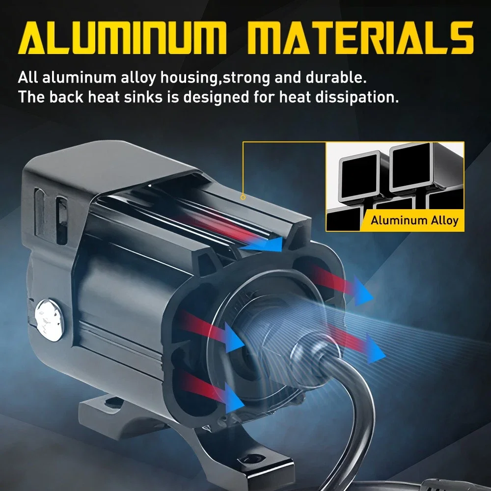 Erruson 160W 50000LM Luce per moto per moto fuoristrada anteriore ausiliario 6000k/3000k Super Bright Mini guida faro a LED