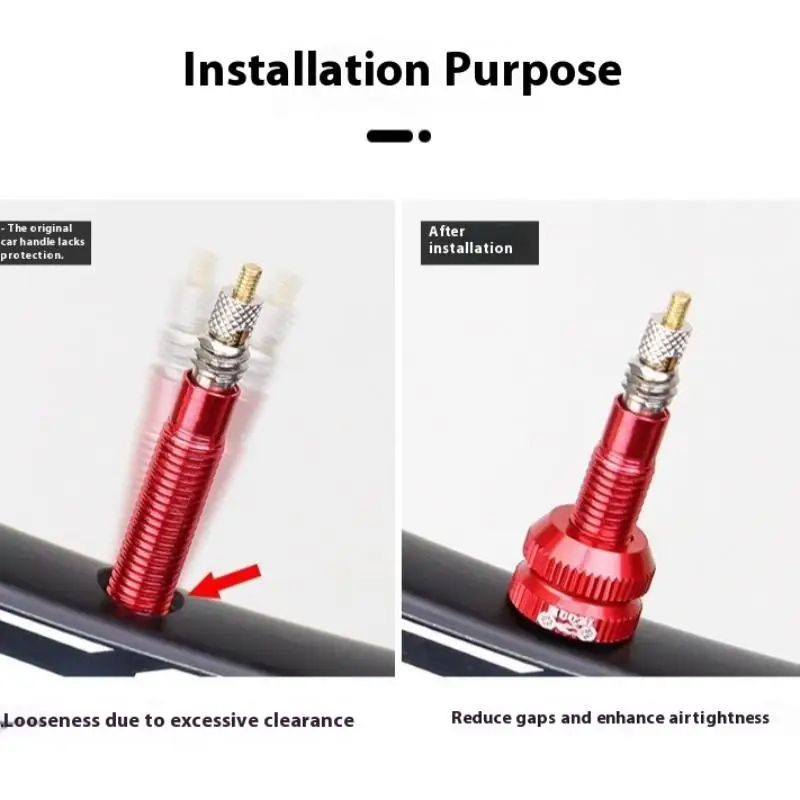 1 Pair Ultralight Aluminum Alloy Tire Valve Nut For Road Bike Tubeless Rims – Presta Valve Protection Screw With Fixed Washer