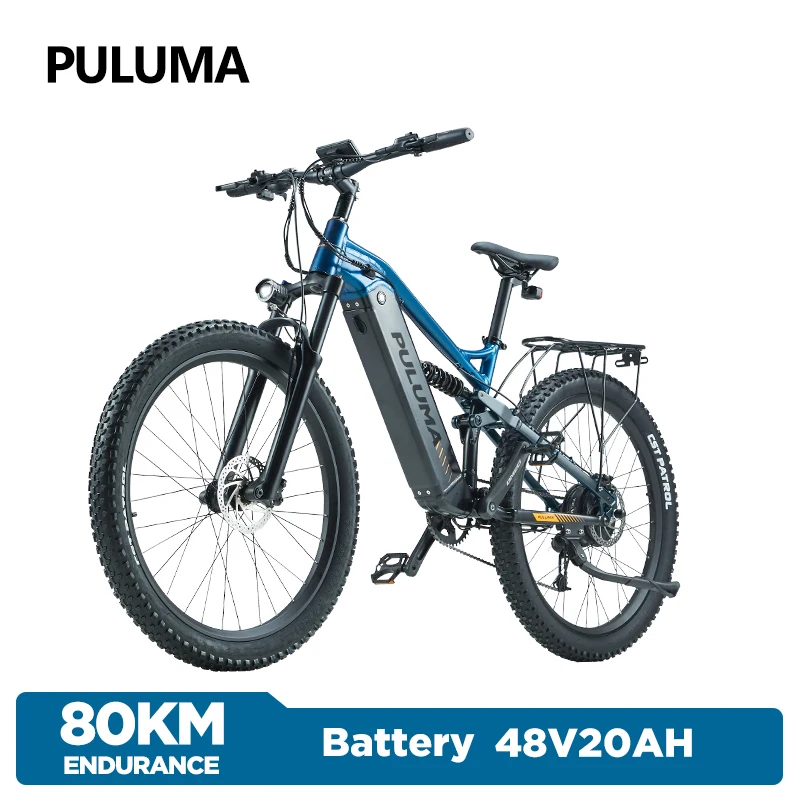 Puluma Ph001 Elektrische Fiets 250W Motor 48V20Ah Batterij 27.5''X2.8'' Vetbanden Koppelsensor Trapondersteuning Gaspedaal