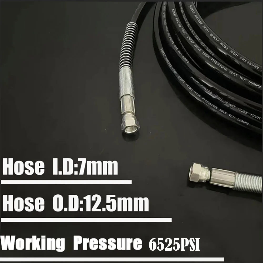 0.5~40M High Pressure Air Hose Airless Paint Machine Hose 7250PSI High Pressure Pipe BSP1/4 Interface Airless Sprayer Paint Hose