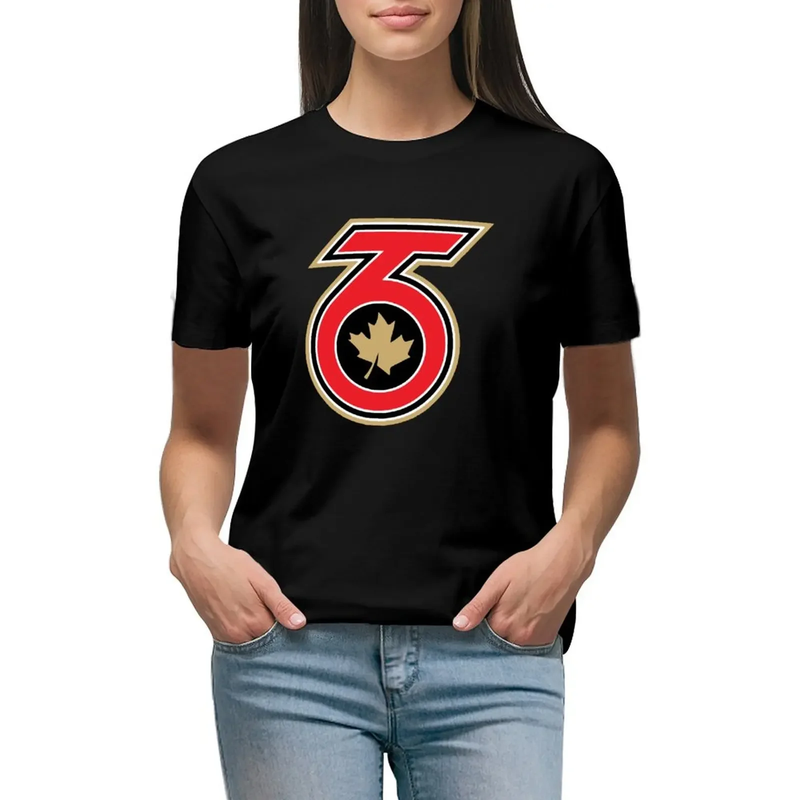 

Six logo T-shirt summer clothes cute clothes clothes for woman