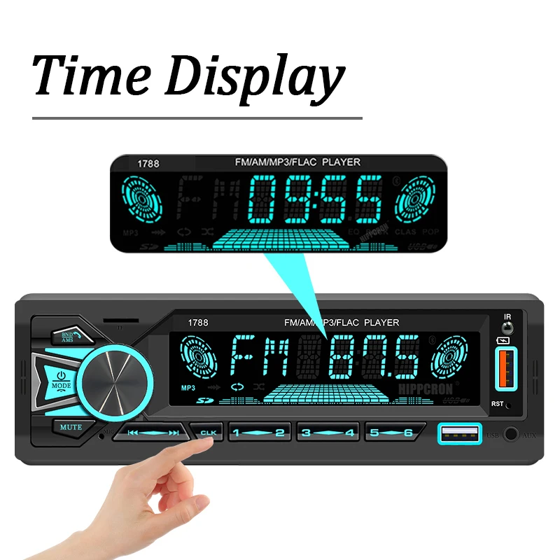 

Автомобильный MP3-плеер с Bluetooth, беспроводным FM-радио, двойным USB-портом для быстрой зарядки, поддержкой TF/AUX и мультимедийным стерео с управлением на руле для всех транспортных средств