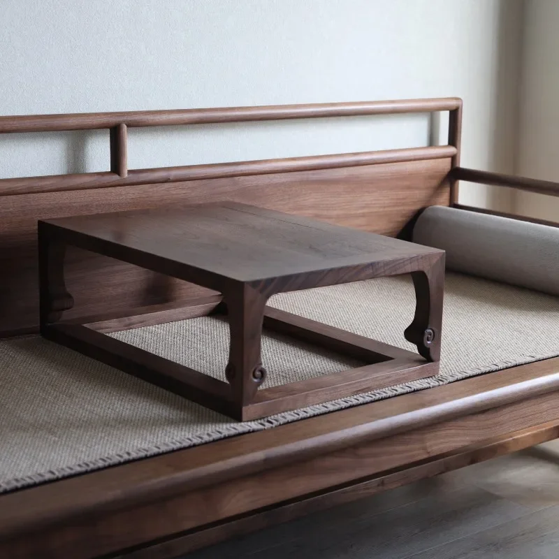 #New Chinese bay window Arhat bed small table tatami kang several solid wood household small table and chairs tea room small kan