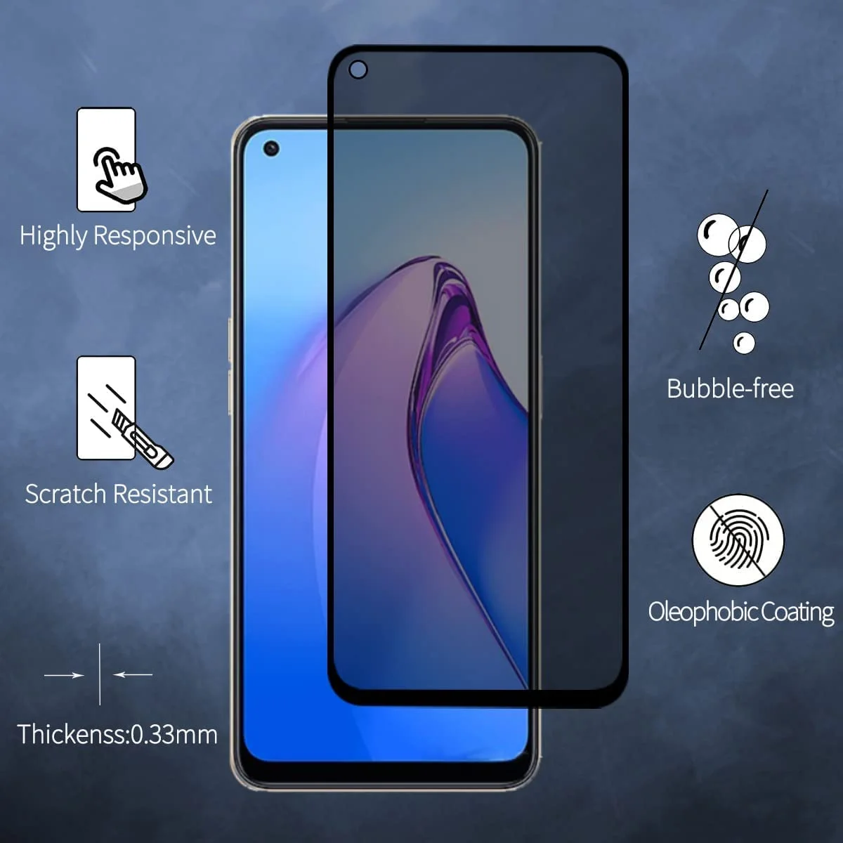 Anti Spy Screen Protector For OPPO A78 4G Privacy Tempered Glass 9H Anti Peep Scratch High Aluminum Case Friendly