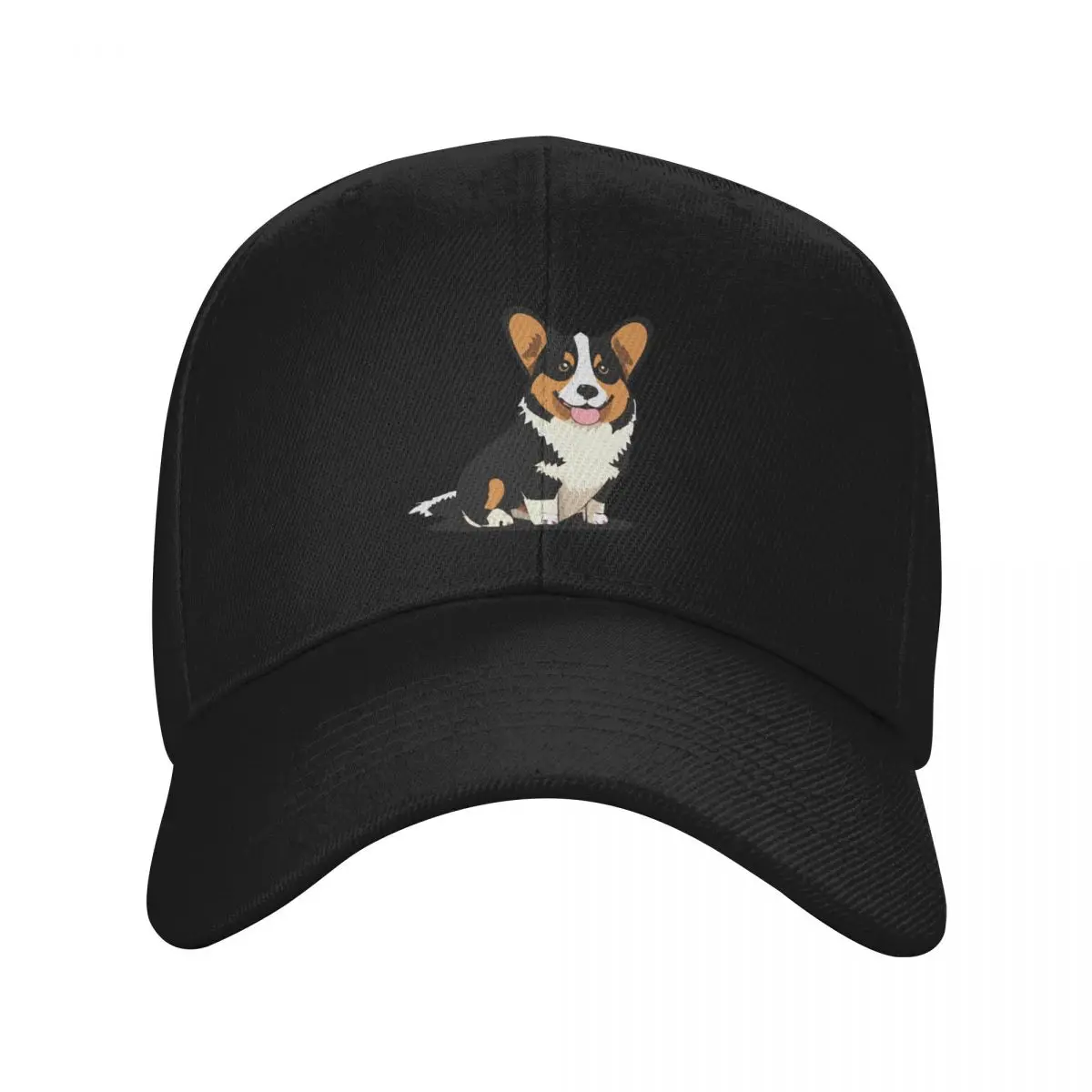 

Tricolor Corgi Baseball Cap hiking hat funny hat Golf Hat Women's Hats Men's