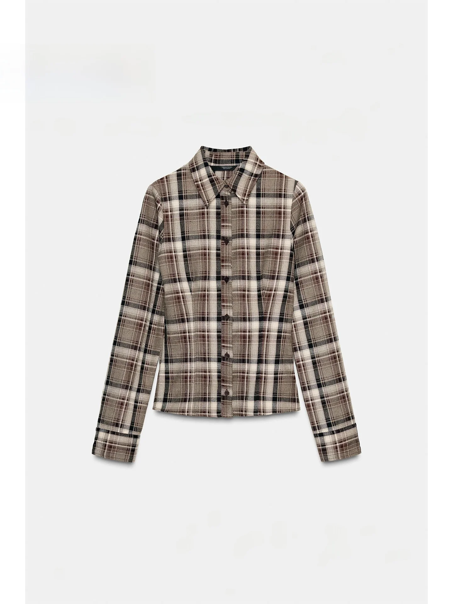 Faionable Plaid Long Sve Slim Fit irt, женская повседневная одежда премиум-класса с затягивающей талией, зима 2021, женская одежда премиум-класса