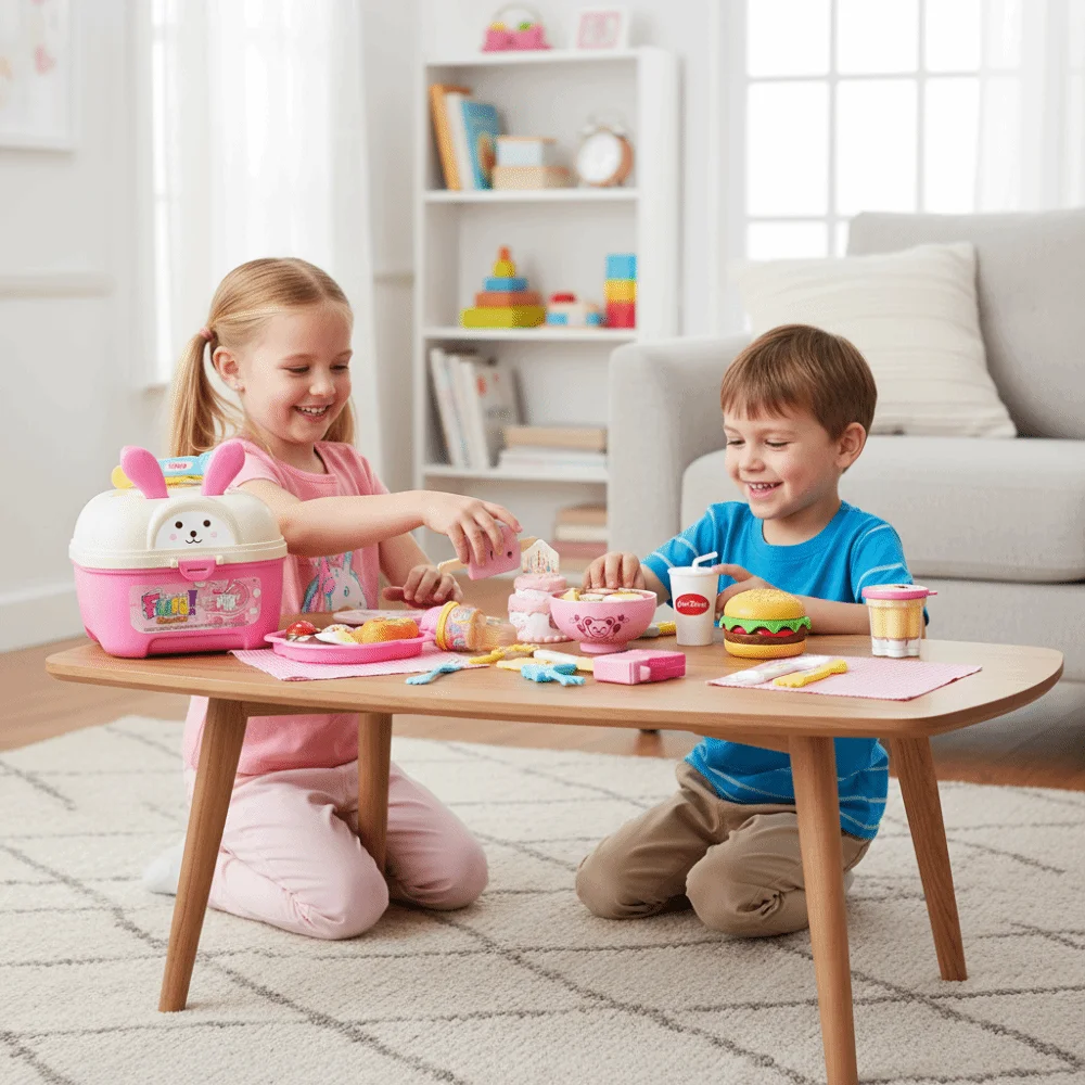 مجموعة تغذية بودنغ على شكل دب صغير نموذج محاكاة للتعليم المبكر صندوق الغداء بودنغ كاواي لعب الأدوار ألعاب منزلية #3