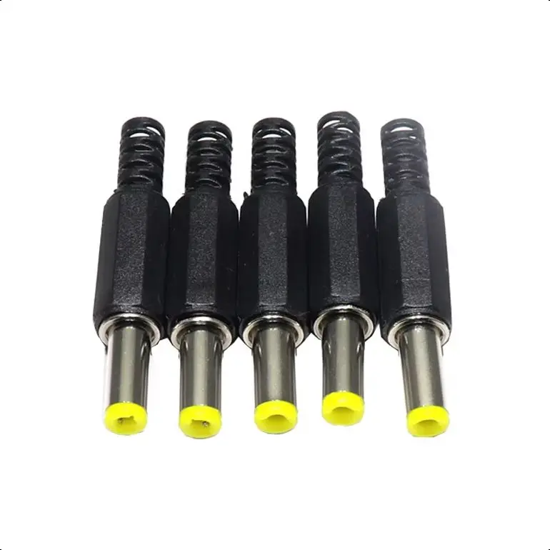

【10-5PCS】5.5X2.5 Mm DC Power Plug Jack Connector Black Plastic Cover 5.5*2.1mm DC Male Wire Terminals Adapter