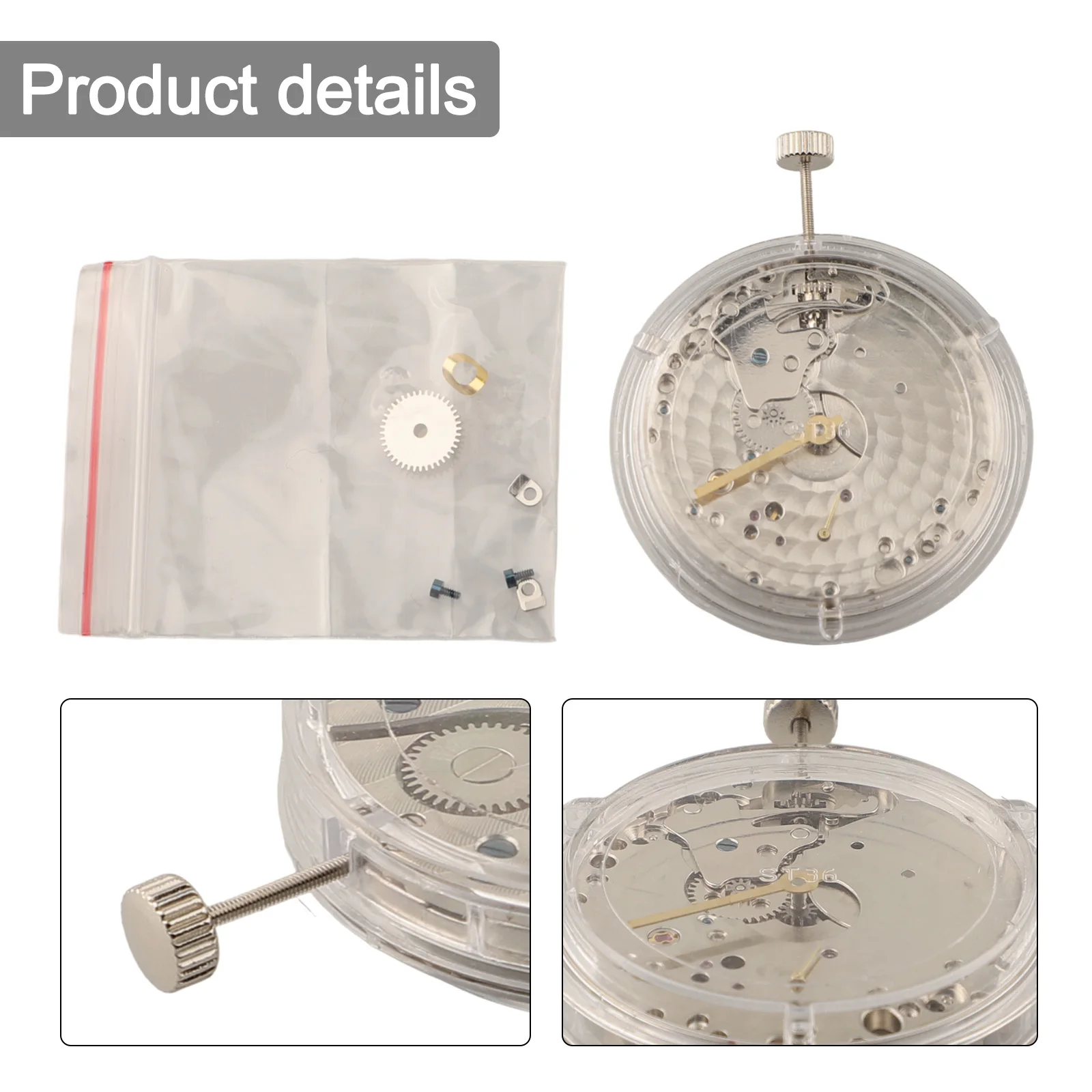 Watch Repair ST36 Movement Compatible with For UNITAS For ETA 6497 Clone Features a Robust Design and Swan Neck