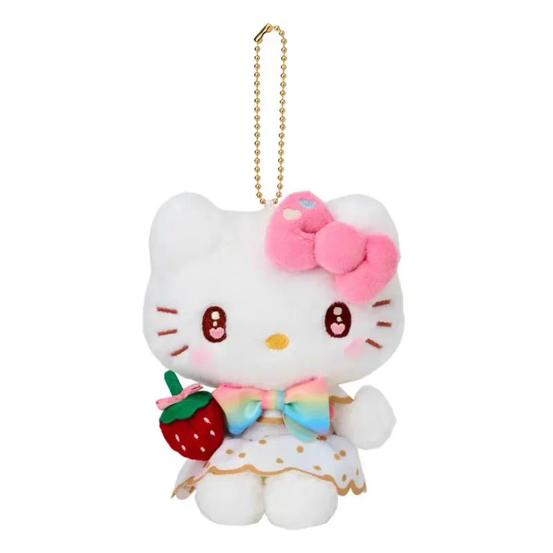 Kawaii Sanrio Hallo Kitty Cogimyun My Melody Strawberry News 50th Anniv Series Anime Plüsch-Schlüsselanhänger Niedlicher Rucksack-Anhänger Geschenk