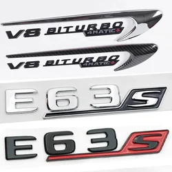 3D Letters For Cars Mercedes E63S AMG W212 W213 Rear Trunk Sticker Fender Trim Badge V8 Biturbo 4matic Emblem Logo Accessories
