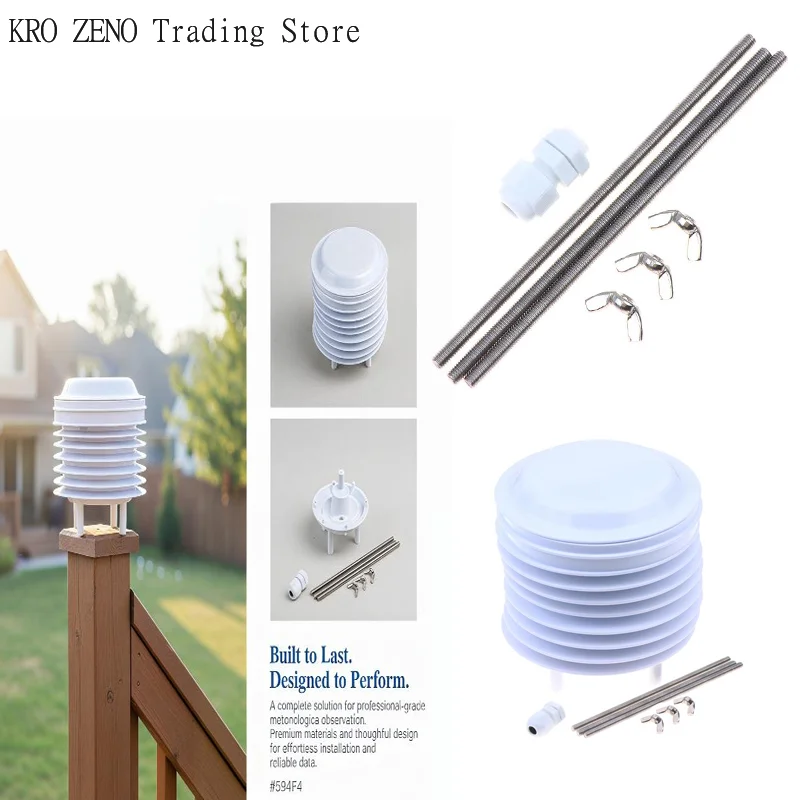 6-10 Layer ABS Weather Station Shelter 6-10 Floors Round Weather Louver Box For Empty Instrument Shelter Meteorological Screen