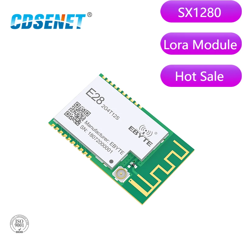 SX1280 UART 12.5dbm LoRa BLE Module 2.4 GHz Wireless Transceiver E28-2G4T12S Long Range BLE rf Transmitter 2.4GHz Receiver