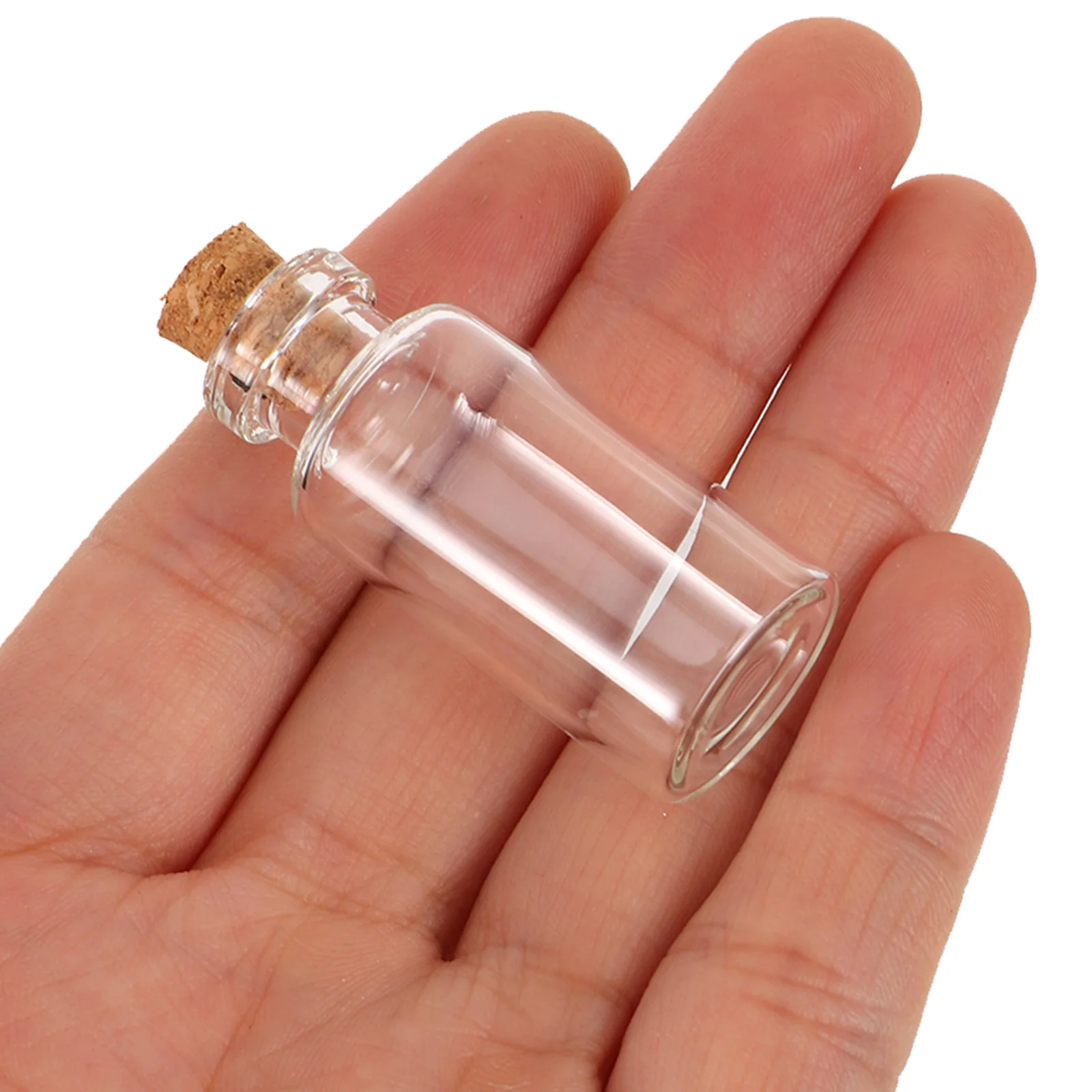 

Drift Bottles 24pcs 5ml Mini Clear Glass DIY Wishing Jars with Natural Cork Stopper for Craft Projects Christmas Wedding Party