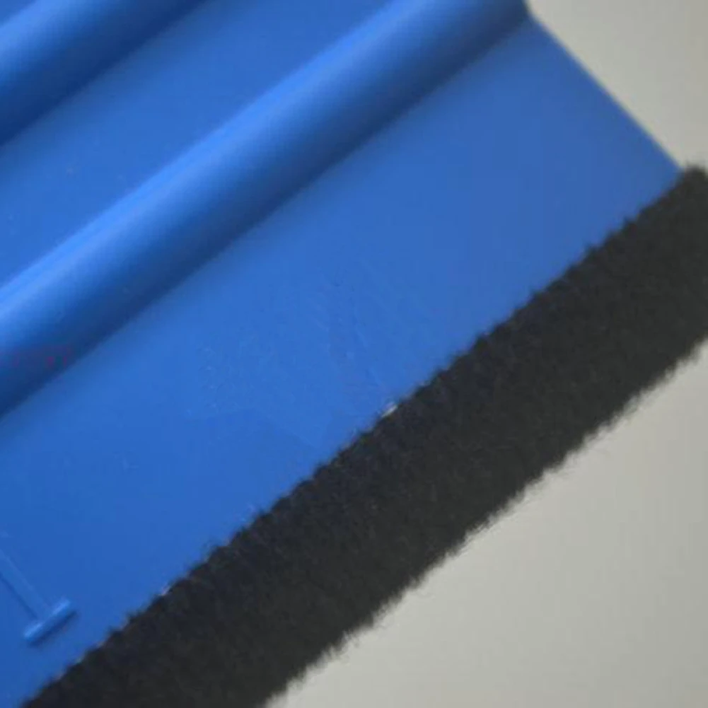 Blue Felt Squeegee Vinyl Film Tool Scraper Car Window Glass Wash Auto Accessories