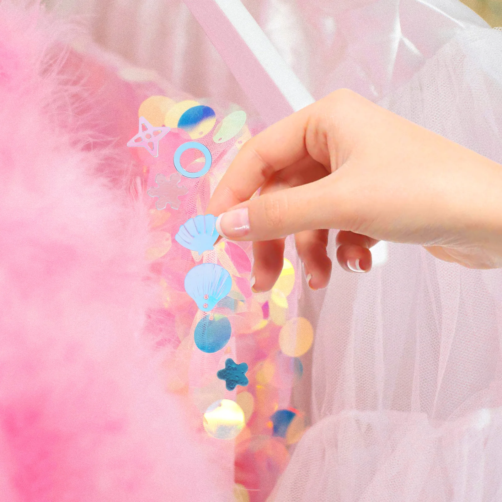 

Colorful Laser Sequins Decorations Irregular Shaped PVC DIY Material Accessories H made Filler Jewelry Craft Supplies Storage