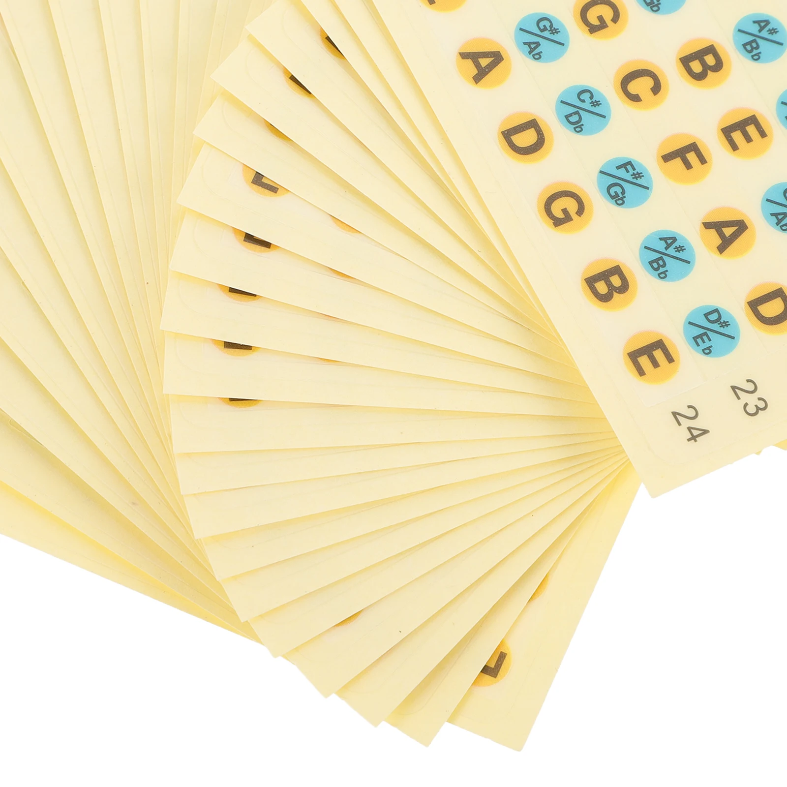 

20pcs Guitar Fretboard Stickers Bright Clear Color Easy Apply Remove For Beginner Folk Electric Guitar Scale Learning Tool