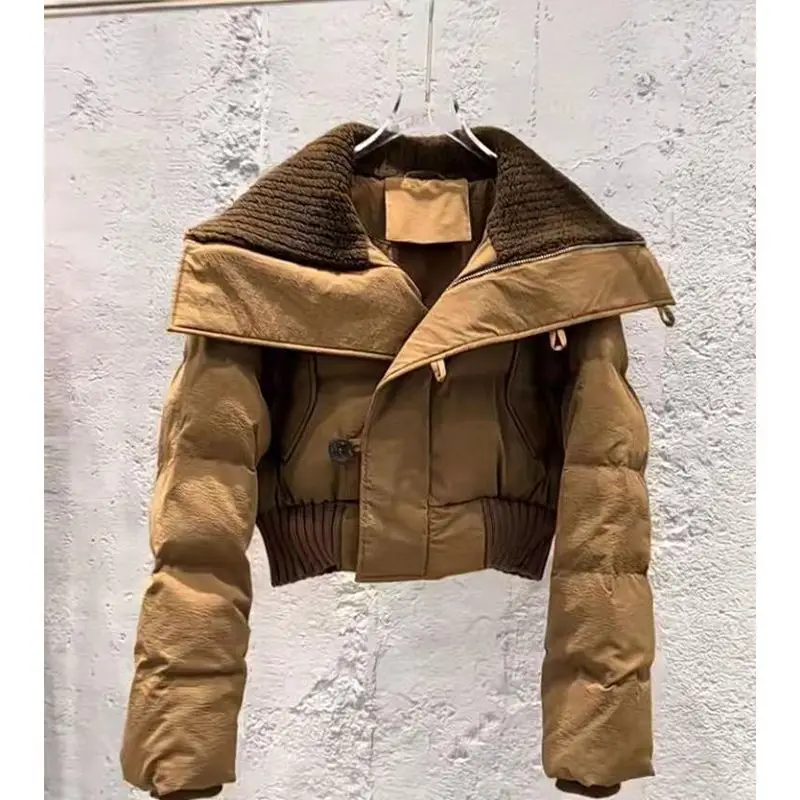 سترة قطن 2025 ملابس قطنية جديدة للنساء شتوية قصيرة نمط فضفاض النسخة الكورية سترة قطنية سميكة #2