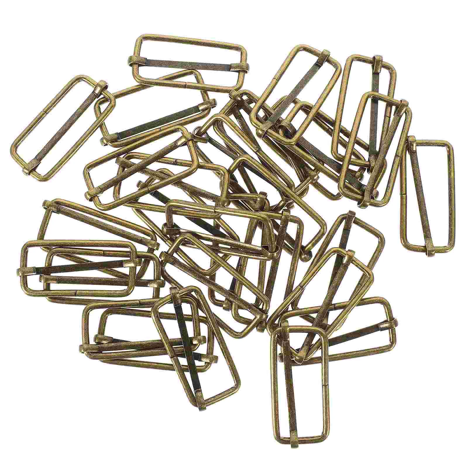 

100PCS Slide Belt Connection Roller Buckles Bag Strap Adjustable Metal Pin Buckles for Backpack Suitcase Clothes(Bronze)