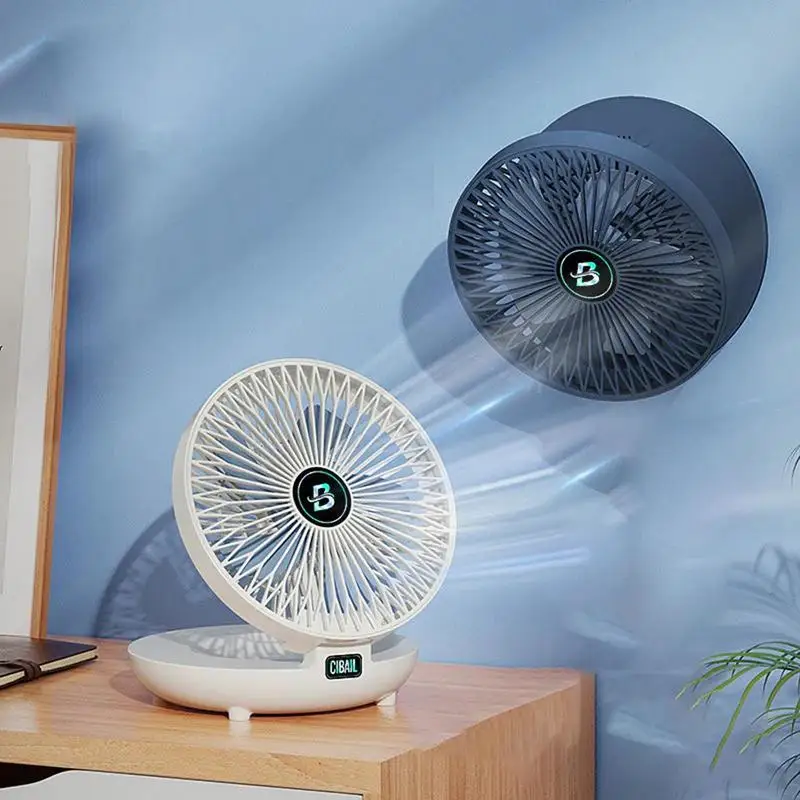 

Table Fan Home Wall Fan Air Circulation Fan Increase Air Flow 3 Speed Wind USB Charging For Indoor Bedroom Kitchen