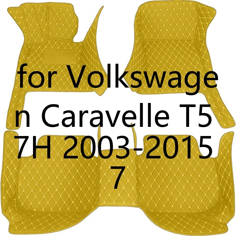 Allwetter-TPE-Fußmatten nach Maß für Volkswagen Caravelle T5 7H 2003-2015 7-Sitzer, luxuriöses PU-Leder, vollständige Abdeckung, rutschfeste Autoteppiche, Fußmatten, Auto-Innenausstattung, Autozubehör