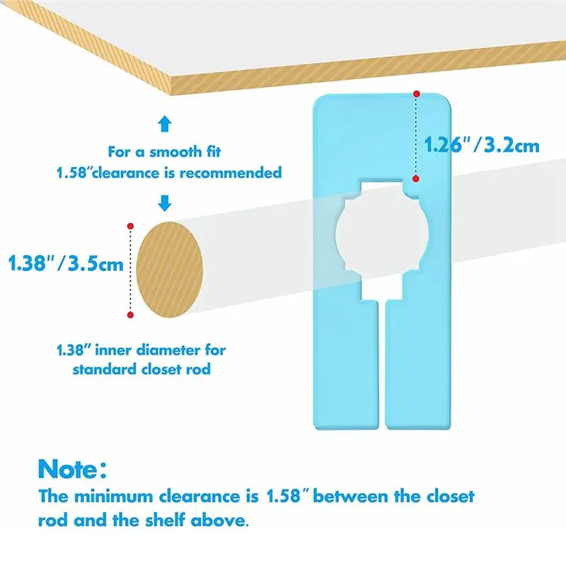 A24I 30 PCS Closet Rack Dividers,6 Colors Rectangular Clothing Hanger Dividers, Reusable for Sorting Clothes Size,Color