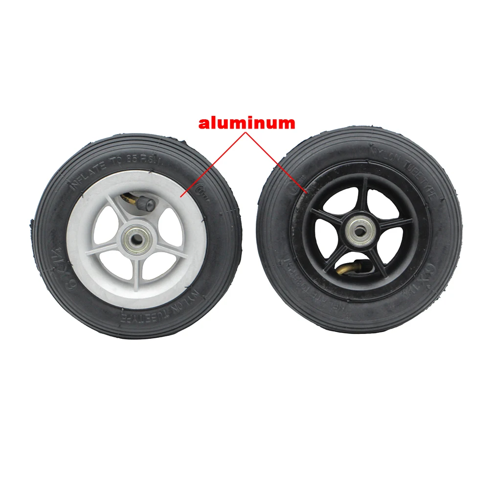 6 Inch 6x1 1/4 Inner Tube Outer Tyre Wheel for 6*1 1/4 Inflation Tire Wheelchair Pneumatic Gas Mini Electric Scooter Accessories