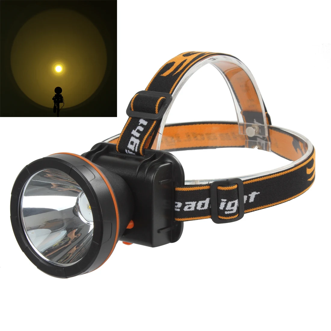 Waterproof LED Headlamp 500 Lumen 2 Modes LED Headlight Yellow Blue White Light Head Lamp for Camping Cycling Climbing