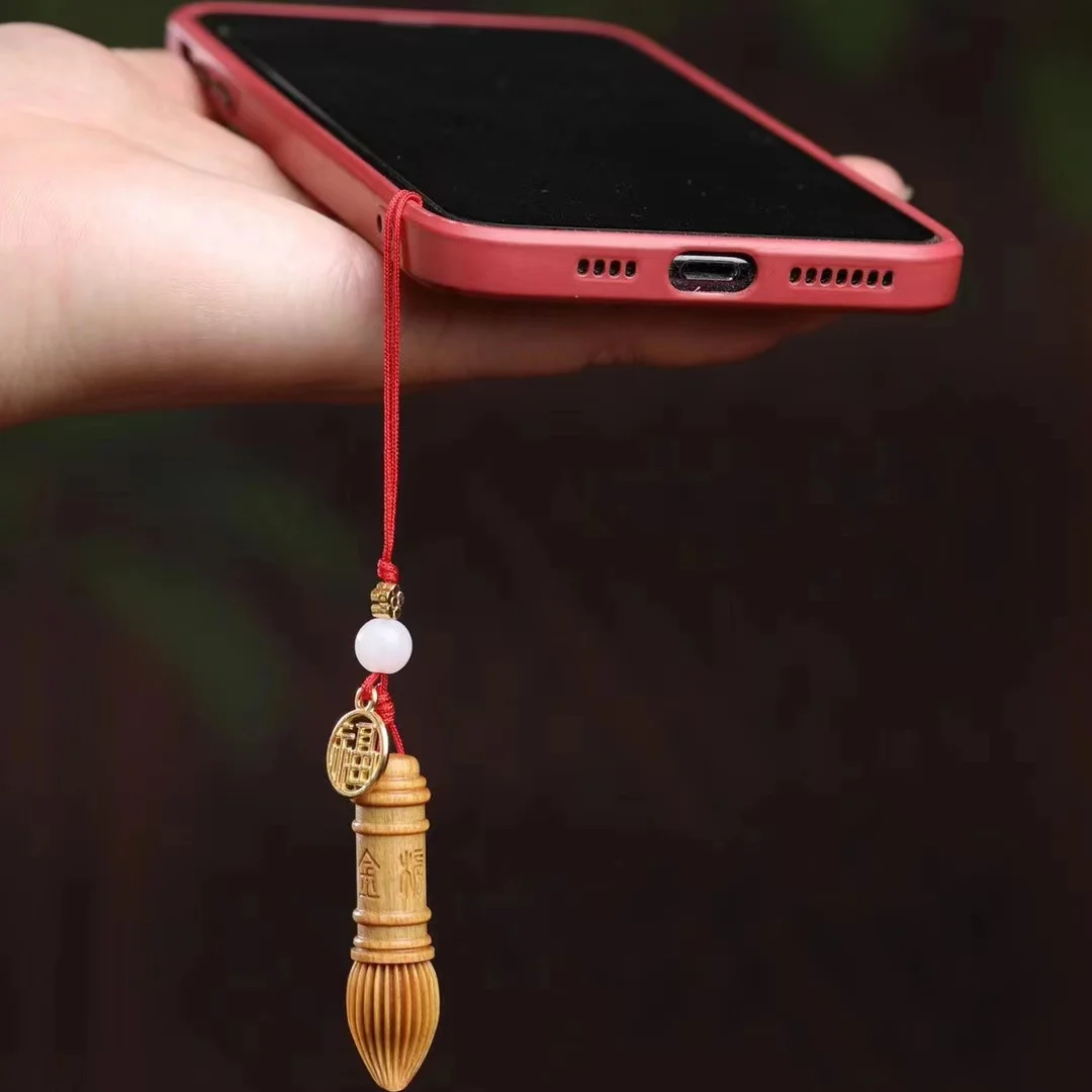 Green Purple Sandalwood Pen Mobile Phone Chain Pendant High Top Scholar Student Exam Middle School Examination College